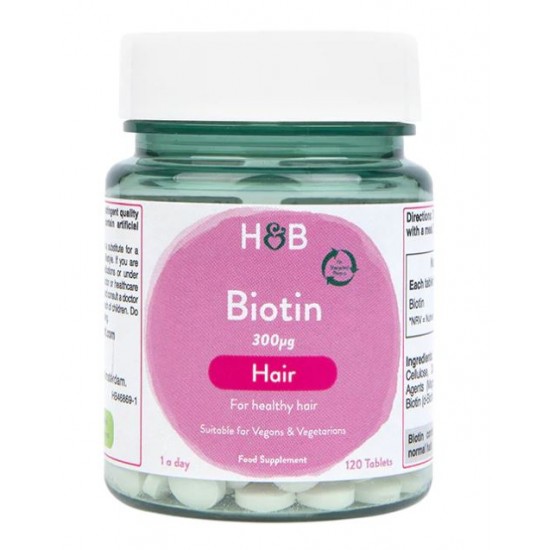 Biotin, 300mcg - 120 tablets