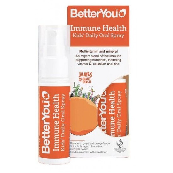 Immune Health Kid's Daily Oral Spray, Raspberry, Grape & Orange -  25 ml.