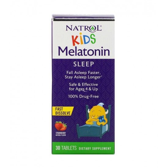 Kids Melatonin, Strawberry - 30 tabs