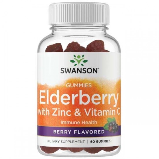 Elderberry Gummies with Zinc & Vitamin C, Berry - 60 gummies