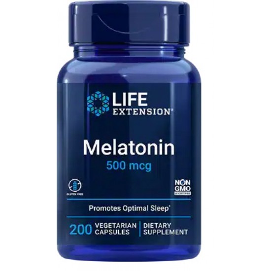 Melatonin, 500mcg - 200 vcaps