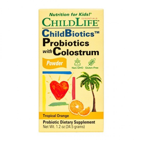 Probiotics with Colostrum Powder, Tropical Orange - 34g