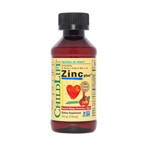Zinc Plus, Natural Mango Strawberry - 118 ml.