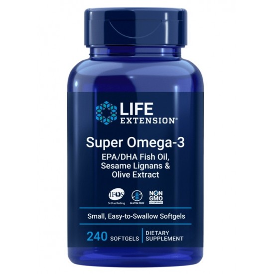 Super Omega-3 EPA/DHA with Sesame Lignans & Olive Extract - 240 softgels