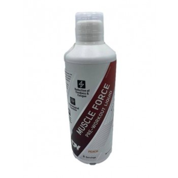 Muscle Force Liquid Pre-Workout, Peach - 500 ml.