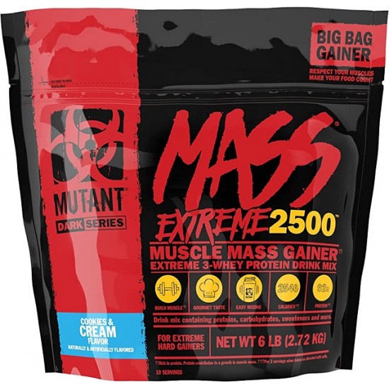 Mutant Mass Extreme 2500, Cookies & Cream - 2720g