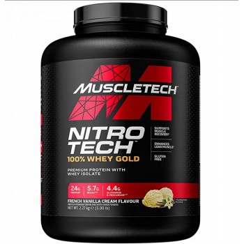 Nitro-Tech 100% Whey Gold, French Vanilla Cream - 2270g (EAN 631656256376)