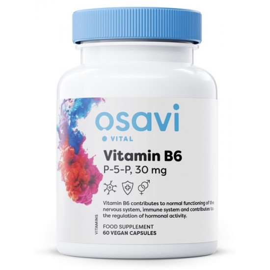 Vitamin B6, P-5-P, 30 mg - 60 vegan caps
