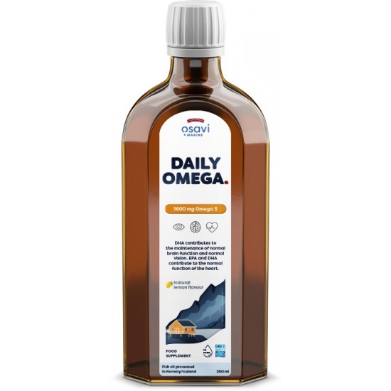 Daily Omega, 1600mg Omega 3 (Natural Lemon) - 250 ml.
