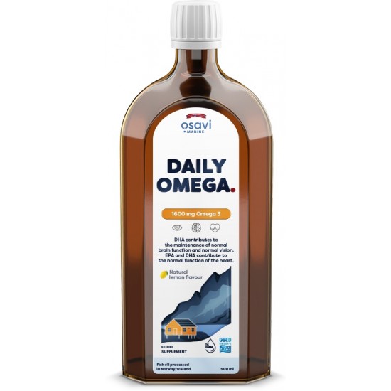 Daily Omega, 1600mg Omega 3 (Natural Lemon) - 500 ml.