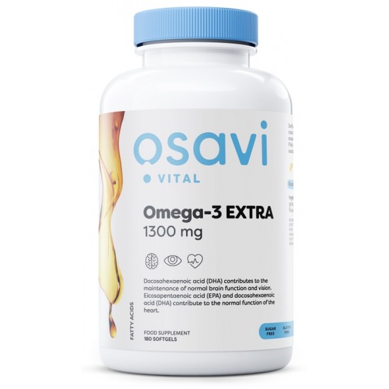 Omega-3 Extra, 1300mg (Lemon) - 180 softgels (EAN 5904139922743)