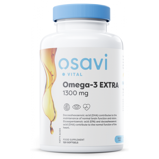 Omega-3 Extra, 1300mg (Lemon) - 120 softgels (EAN 5904139922767)