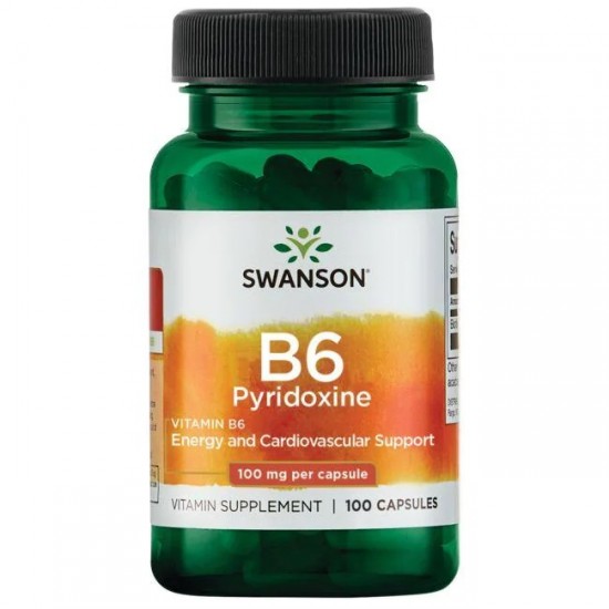 Vitamin B-6 (Pyridoxine), 100mg - 100 caps