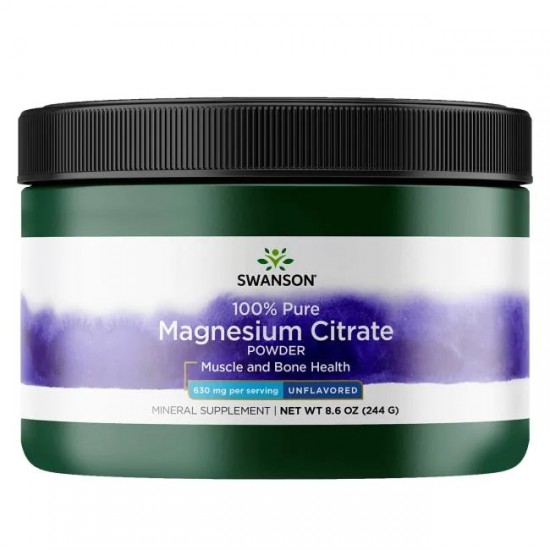 Magnesium Citrate, 100% Pure Powder - 244g