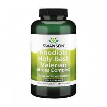 Rhodiola Holy Basil Valerian Stress Complex - 180 caps