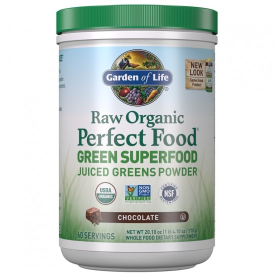 Raw Organic Perfect Food Green Superfood, Chocolate - 570g
