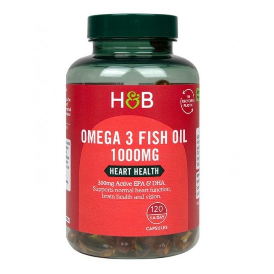 Omega 3 Fish Oil, 1000mg - 120 caps (EAN 5059604473074)