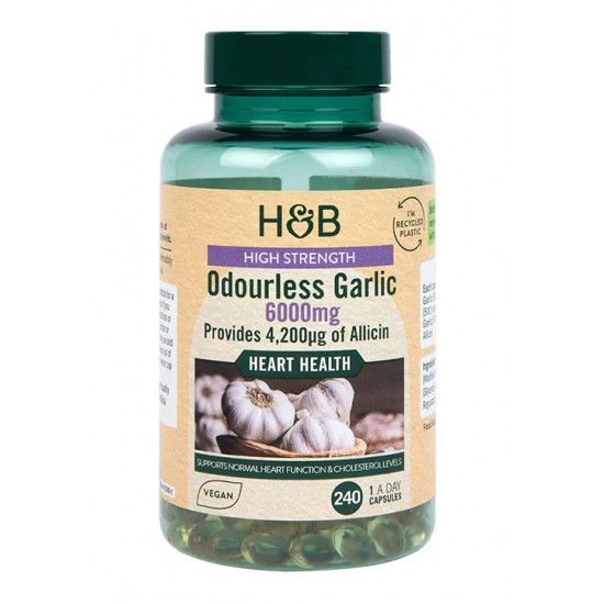 High Strength Odourless Garlic, 6000mg - 240 caps