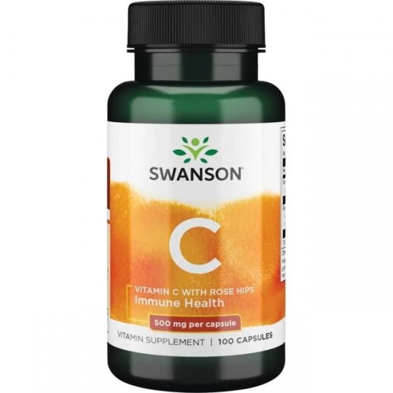 Vitamin C with Rose Hips Extract, 500mg - 100 caps
