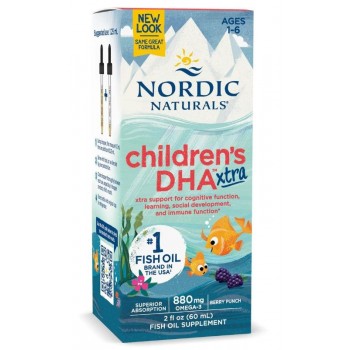 Children's DHA Xtra, 880mg Berry Punch - 60 ml.