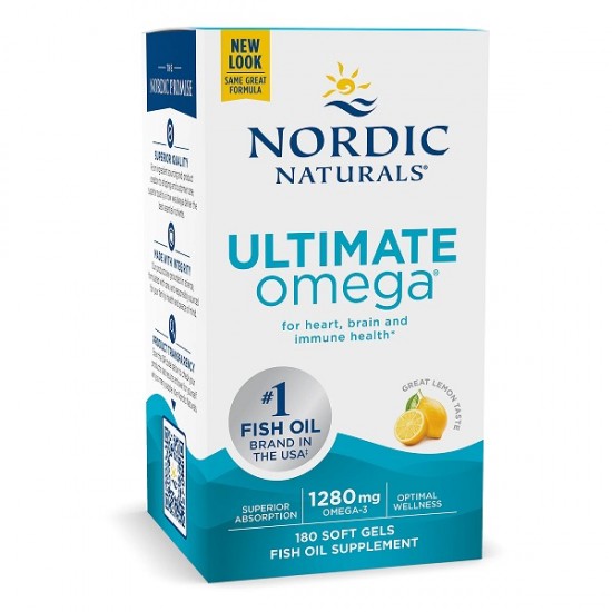 Ultimate Omega, 1280mg Lemon Flavor - 180 softgels