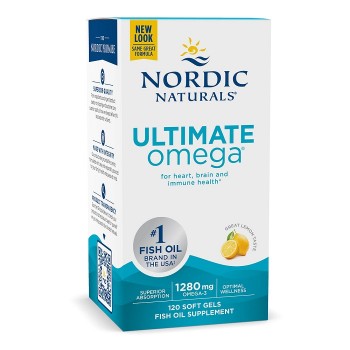 „Ultimate Omega“, 1280 mg citrinų skonio (EAN 768990027901) – 120 minkštųjų kapsulių