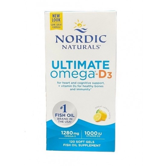 Ultimate Omega-D3, 1280mg Lemon - 120 solfgels
