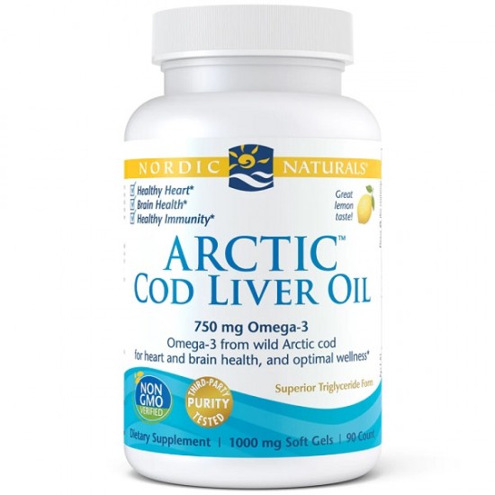 Arctic Cod Liver Oil, 750mg Lemon - 90 softgels