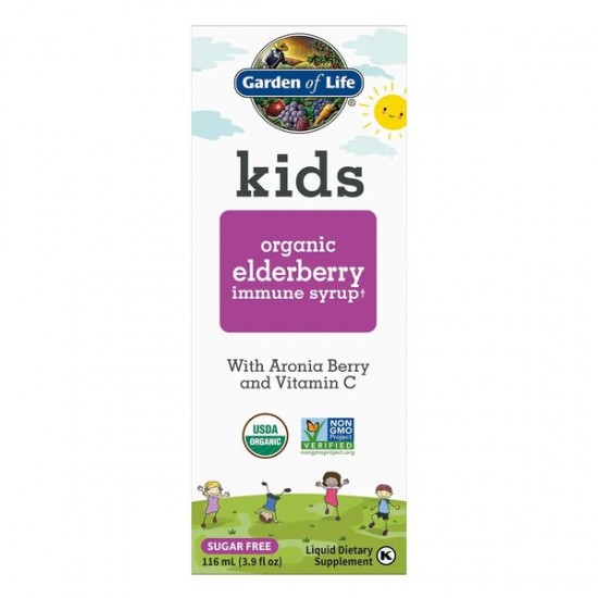 Kids Organic Elderberry Immune Syrup - 116 ml.