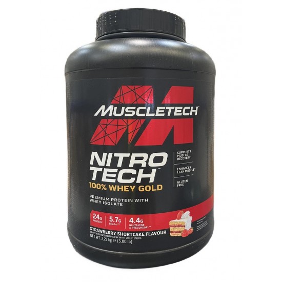 Nitro-Tech 100% Whey Gold, Strawberry Shortcake - 2270g