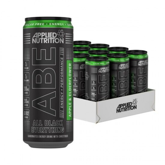 ABE Energy + Performance Cans, Apple & Elderflower - 12 x 330 ml.