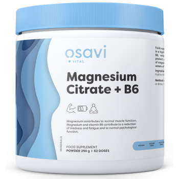 Citrate de magnésium + vitamine B6 en poudre - 250 g