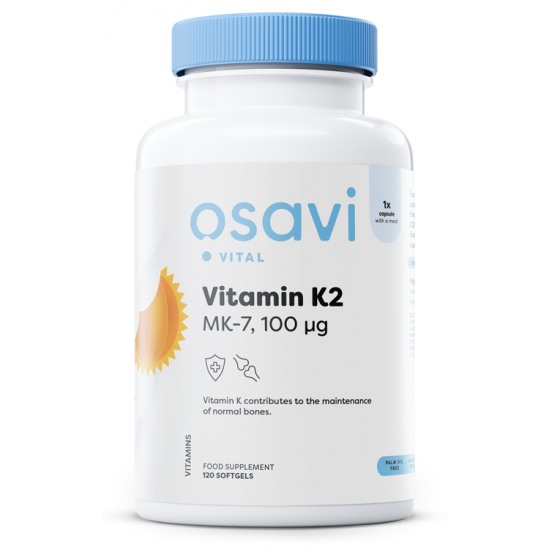 Vitamin K2 MK-7, 100mcg - 120 softgels