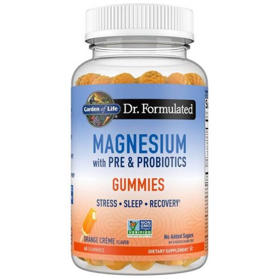 Dr. Formulated Magnesium with Pre & Probiotics Gummies, Orange Creme - 60 gummies