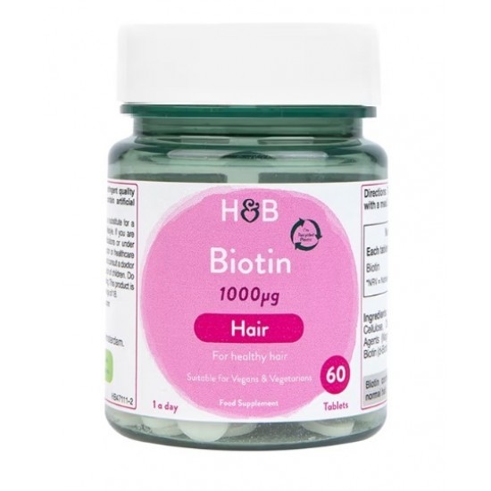 Biotin, 1000mcg - 60 tablets