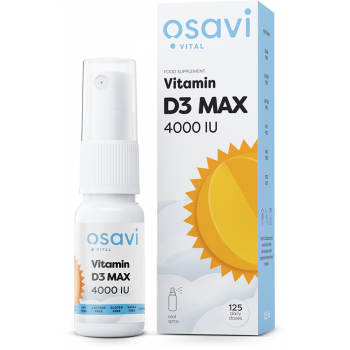 Vitamin D3 Oral Spray, MAX 4000IU - 12.5 ml.