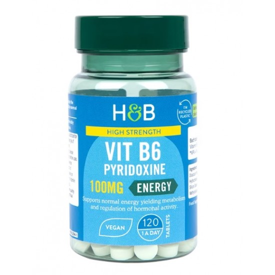 High Strength Vitamin B6, 100mg - 120 vegan tablets