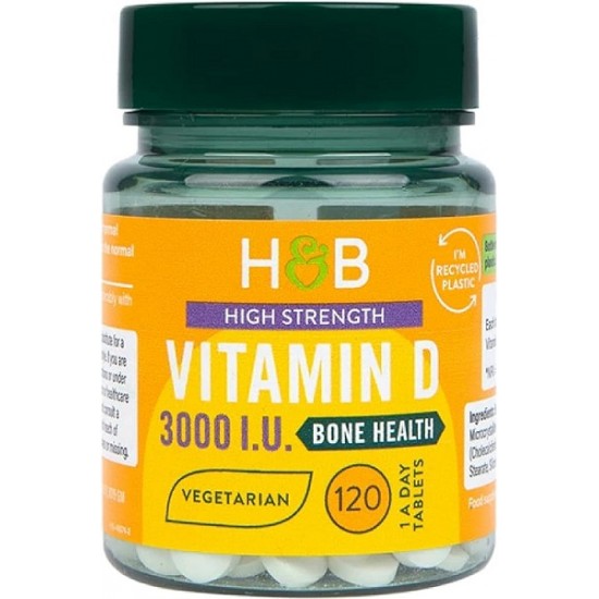 High Strength Vitamin D, 3000 IU - 120 tablets