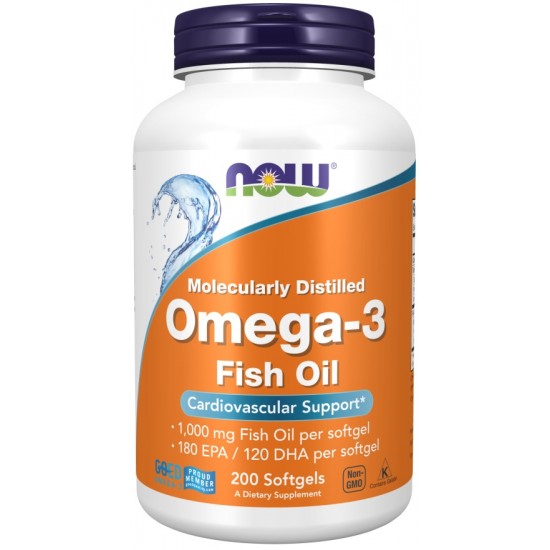 Omega-3 Molecularly Distilled - 200 softgels