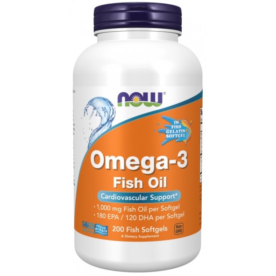 Omega-3 Molecularly Distilled - 200 fish softgels