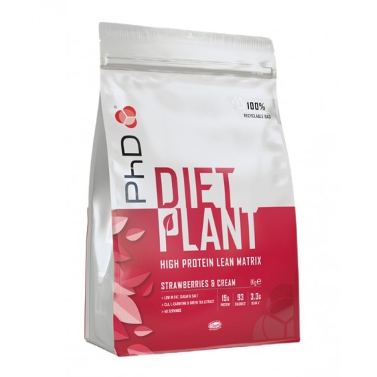 Diet Plant, Strawberries & Cream - 1000g