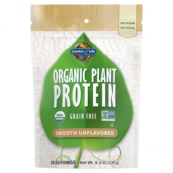 Organic Plant Protein, Smooth Unflavored - 236g