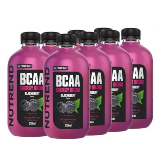 BCAA Energy Drink, Blackberry - 8 x 330 ml.