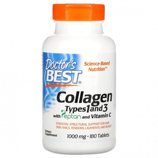 Collagen Types 1 and 3 with Vitamin C, 1000mg - 180 tabs