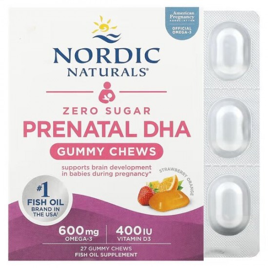 Prenatal DHA Gummy Chews, Strawberry Orange - 27 gummies