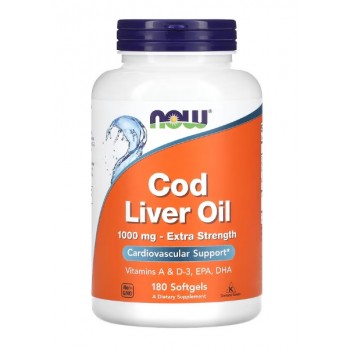 Cod Liver Oil, 1000mg Extra Strength - 180 softgels