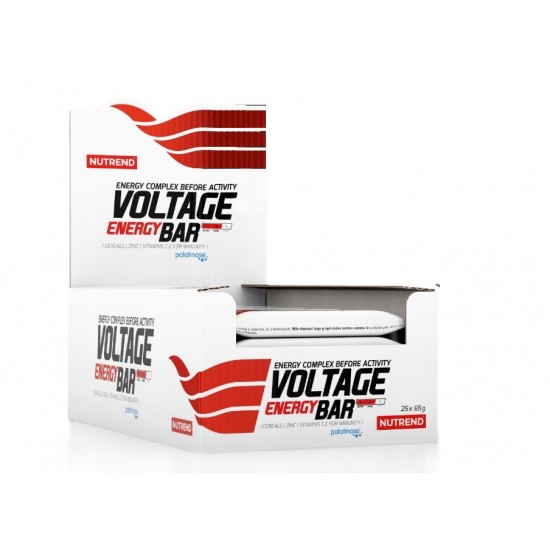 Voltage Energy Bar with Caffeine, Dark Chocolate - 25 x 65g
