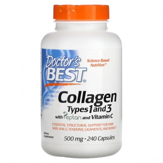 Collagen Types 1 and 3 with Vitamin C, 500mg - 240 caps