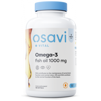 Omega-3-Fischöl, molekular destilliert, 1000 mg (Zitrone) - 180 Weichkapseln