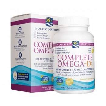 Complete Omega-D3, 565mg Lemon - 60 softgels